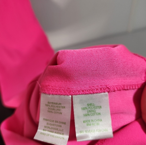 Lilly Pulizer One-Shoulder Pink Jumpsuit, Size 4 - Picture 8 of 10